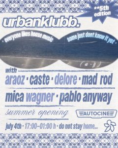 Flyer final de Urbanklubb Summer Opening