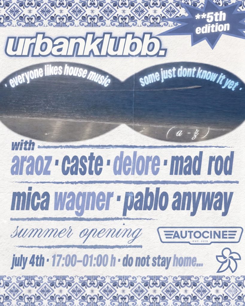 Flyer final de Urbanklubb Summer Opening